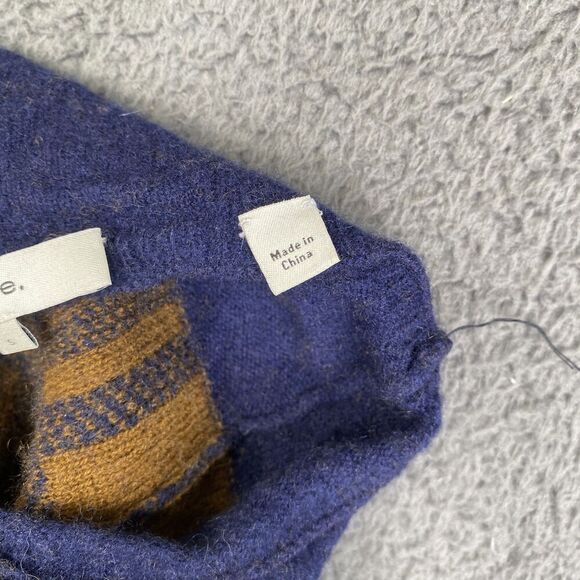 Vince Sweater Womens Small Plaid Wool Cashmere Blend Pullover Turtleneck - Picture 12 of 14